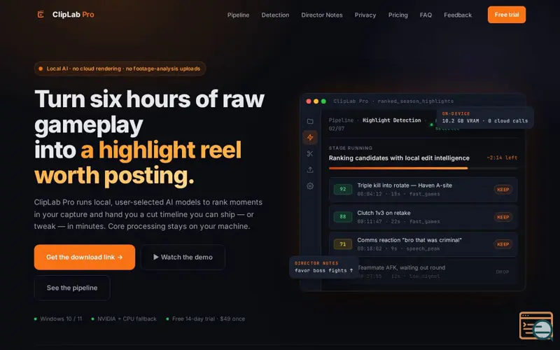 Screenshot of ClipLab Pro