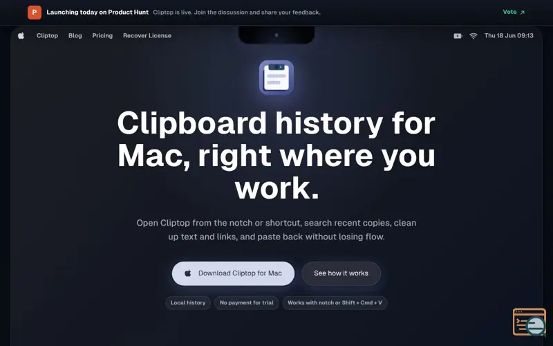 Screenshot of Cliptop
