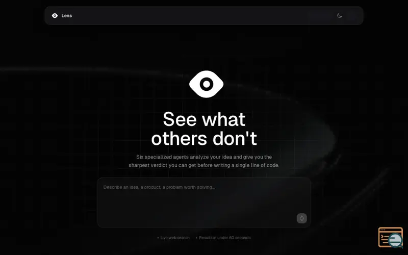 Screenshot of Lens
