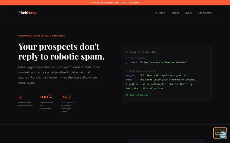 Screenshot of PitchForge 