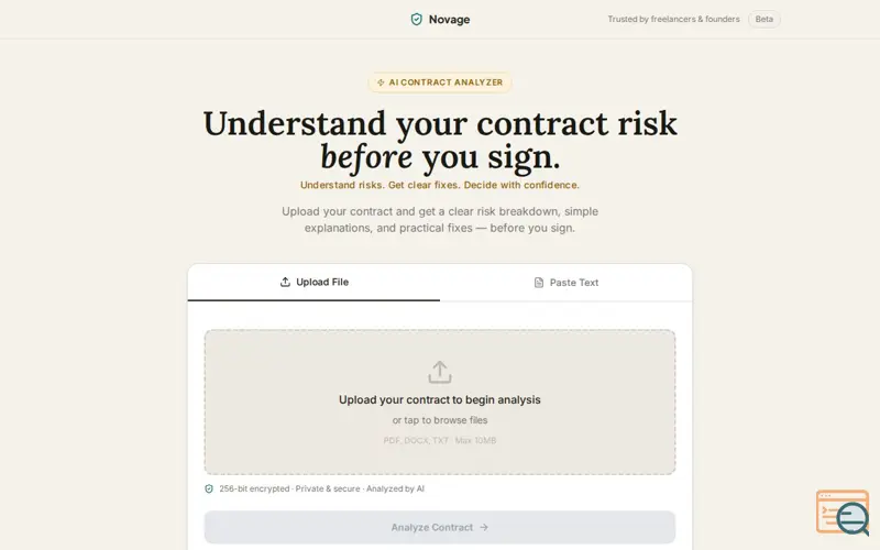 Screenshot of Novage