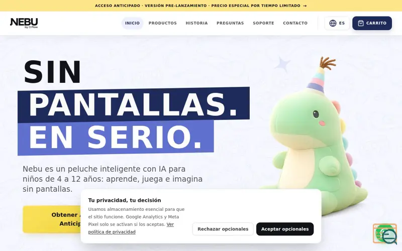 Screenshot of NEBU