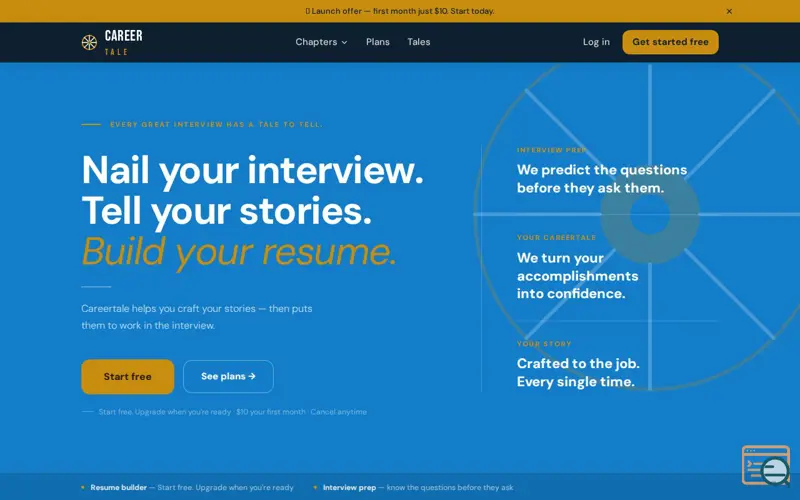 Screenshot of Careertale