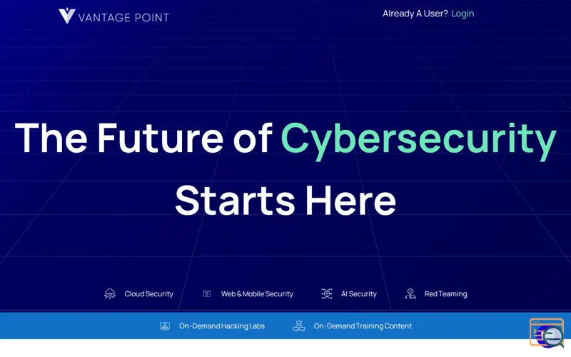 Screenshot of VantagePoint | Sharpen Your Cyber Skills