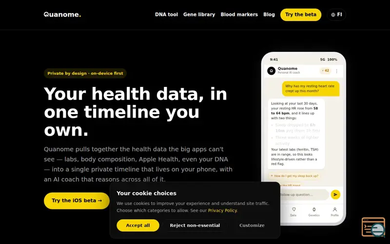 Screenshot of Quanome