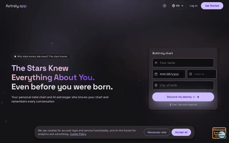 Screenshot of Astraly