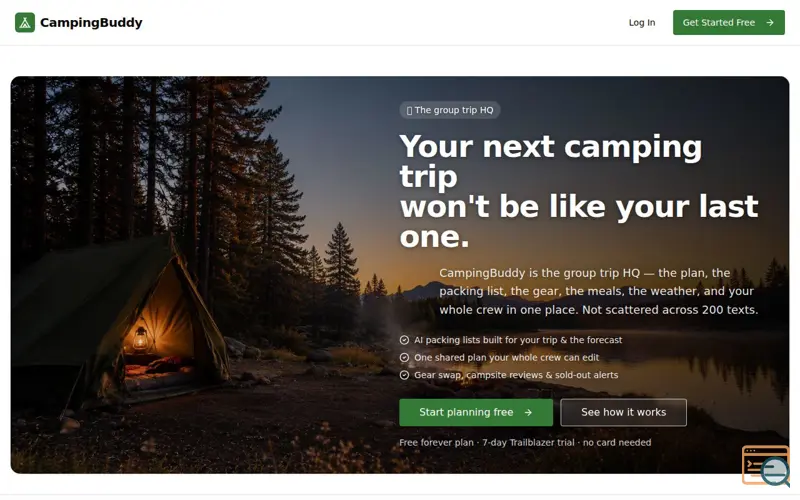 Screenshot of CampingBuddy