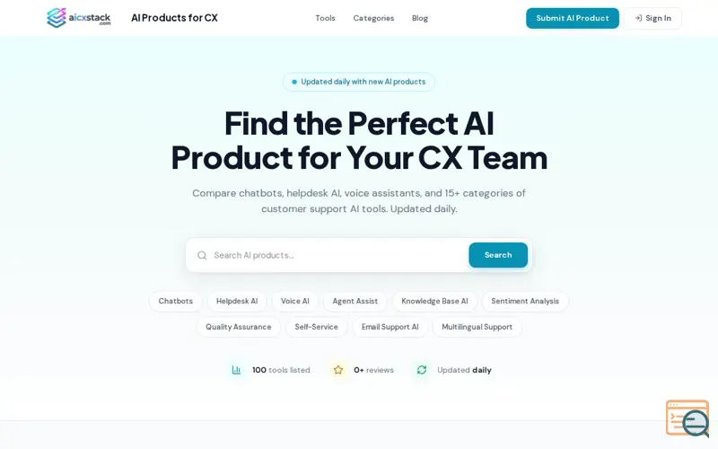 Screenshot of AI CX Stack