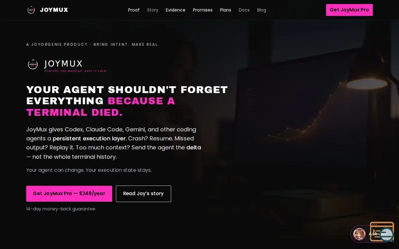 Screenshot of Building JoyMux · Local Agent Runtime