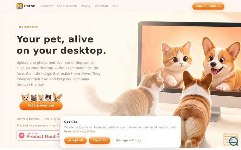 Screenshot of Petne