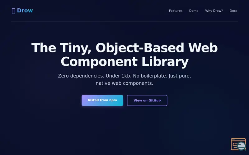 Screenshot of Drow.js