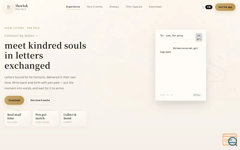 Screenshot of SlowInk