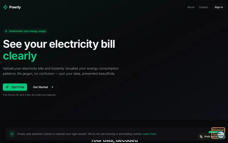 Screenshot of Powrly
