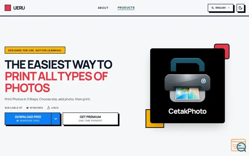 Screenshot of CetakPhoto