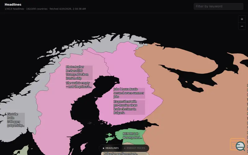 Screenshot of Newsmaps