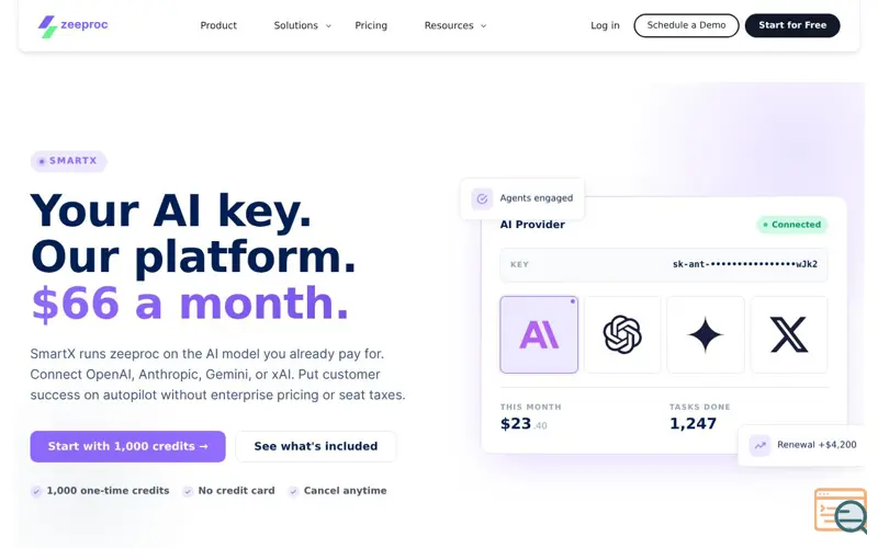 Screenshot of SmartX for customer success