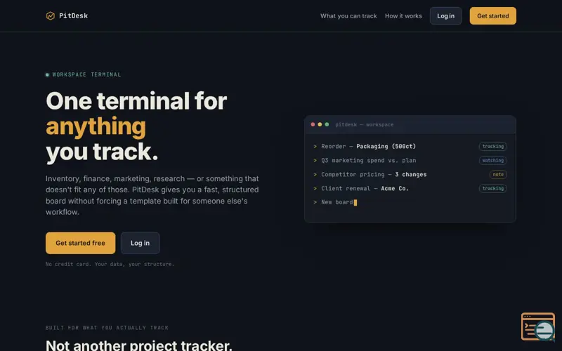 Screenshot of PitDesk