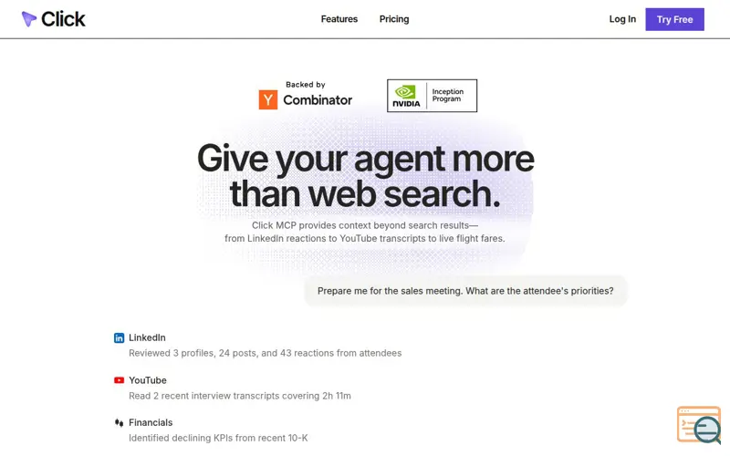 Screenshot of Click