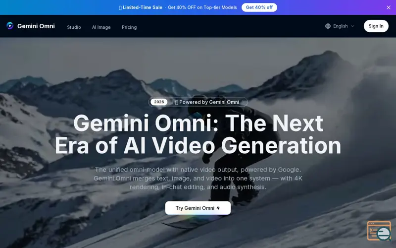 Screenshot of Gemini Omni AI Video Generator