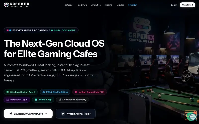 Screenshot of CafeNex