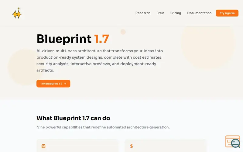 Screenshot of Agnixa Blueprint 1.7