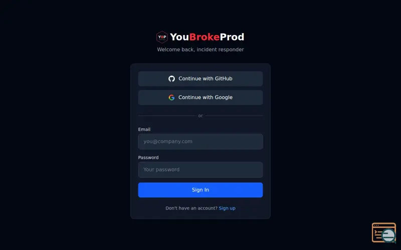 Screenshot of Youbrokeprod