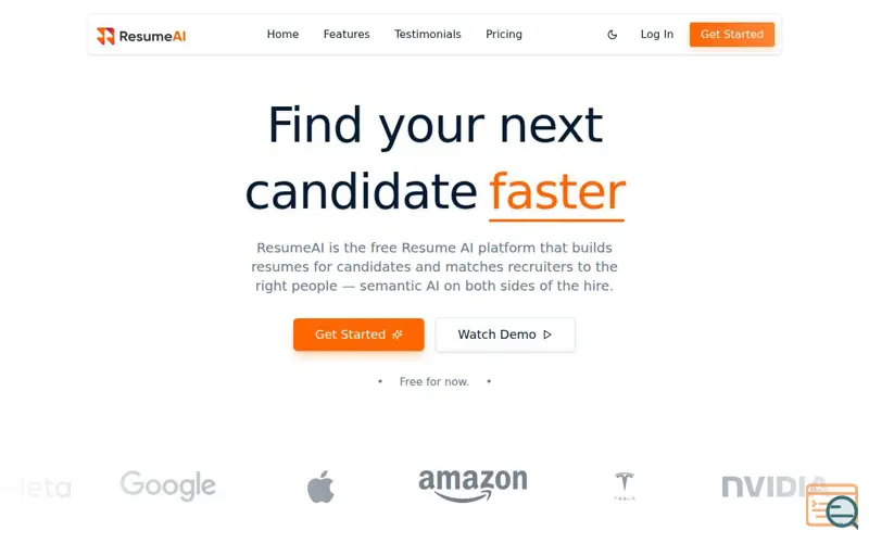 Screenshot of Resume AI 