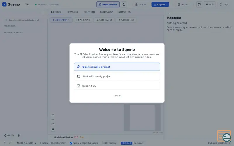 Screenshot of Sqemo