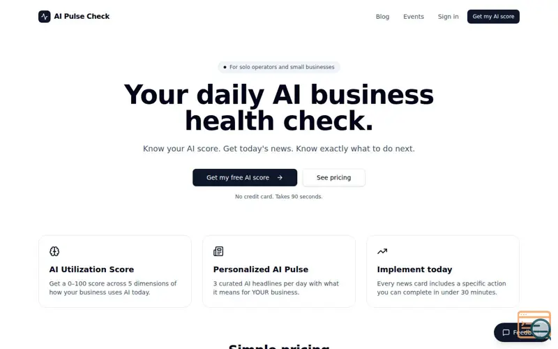 Screenshot of aipulsecheck.io