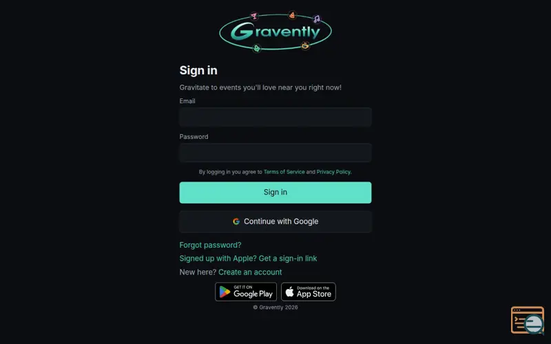 Screenshot of Gravently