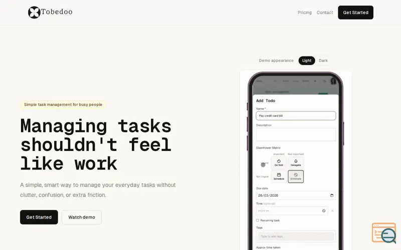 Screenshot of Tobedoo
