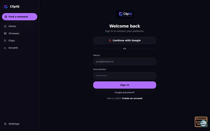 Screenshot of ClipIQ 