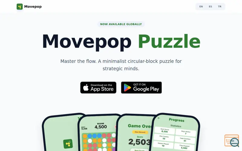 Screenshot of Movepop Puzzle
