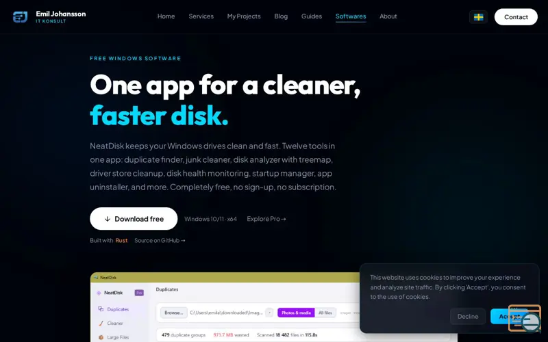 Screenshot of NeatDisk