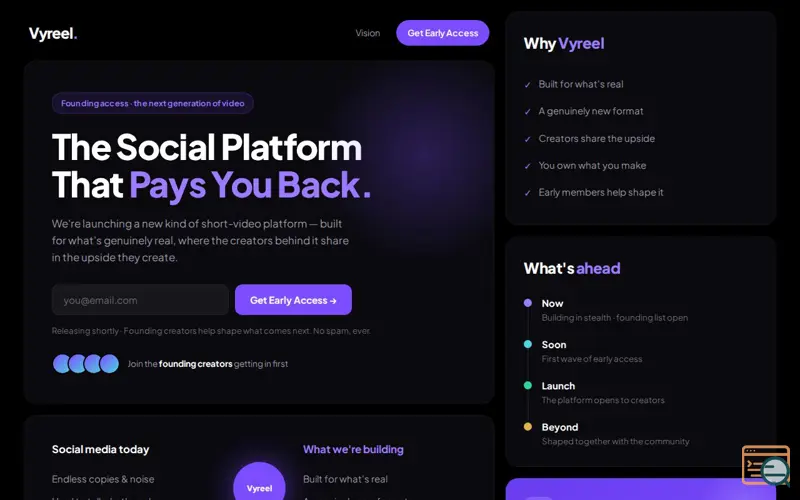 Screenshot of Vyreel