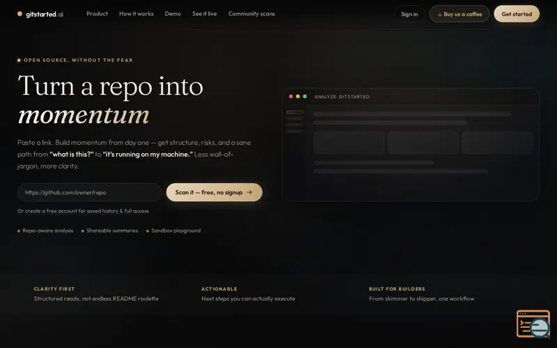 Screenshot of Gitstarted