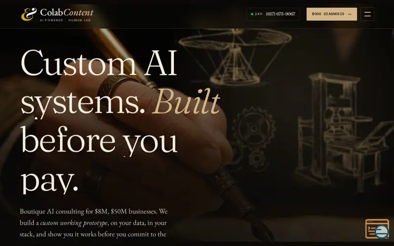 Screenshot of ColabContent