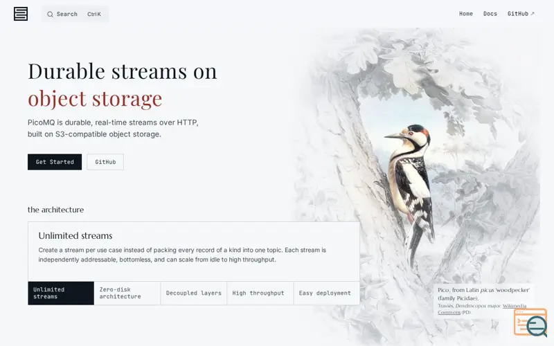 Screenshot of PicoMQ
