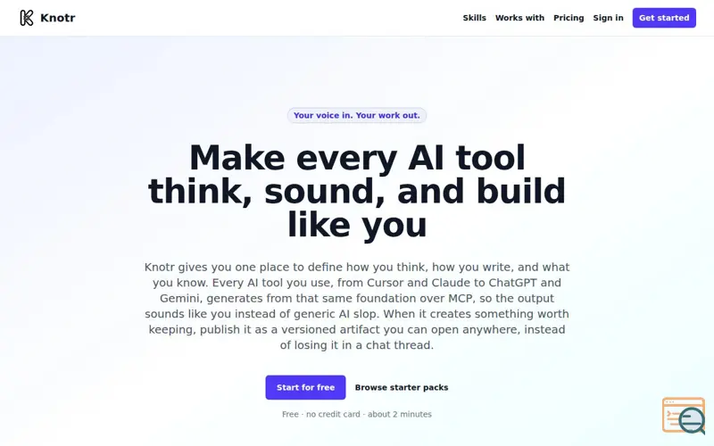 Screenshot of Knotr