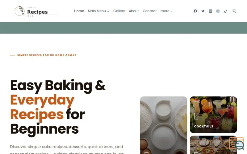 Screenshot of Everyday Recipes Hub