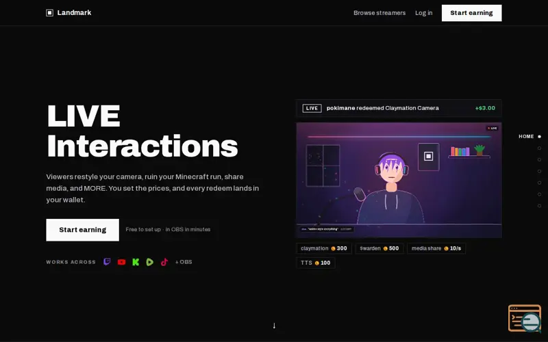 Screenshot of Landmark