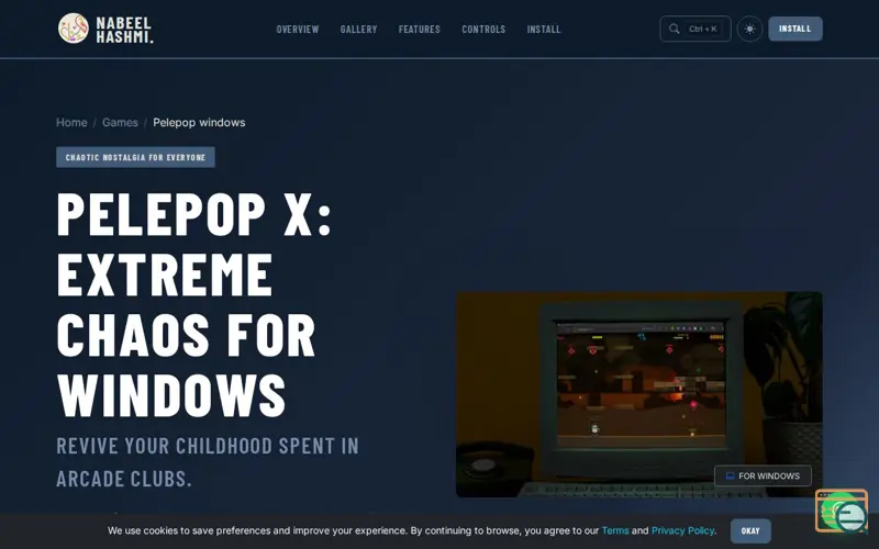Screenshot of PELEPOP X: EXTREME CHAOS FOR WINDOWS