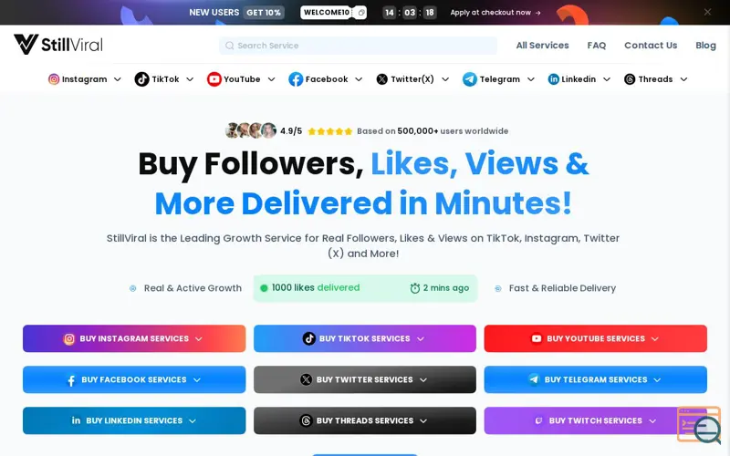 Screenshot of StillViral