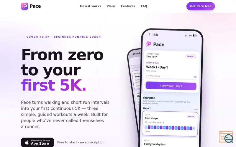 Screenshot of Pace: Couch to 5K Run Coach