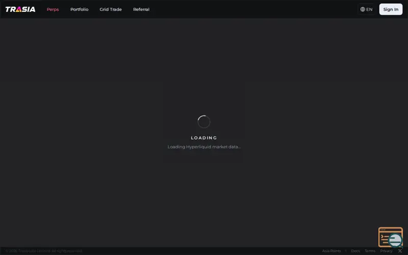 Screenshot of Trasia.xyz
