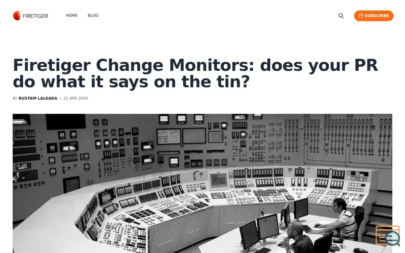 Screenshot of Blog