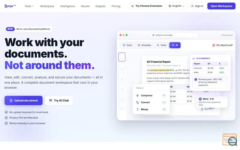 Screenshot of PDF Pro — Private PDF Tools