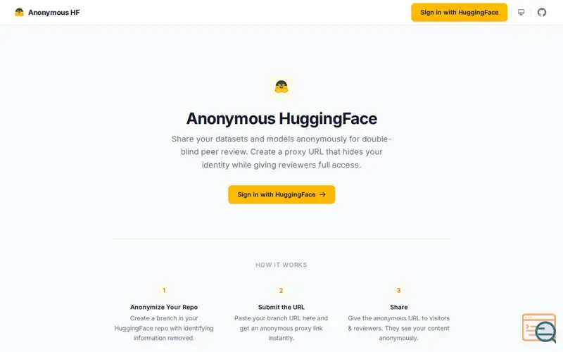 Screenshot of Anonymous HF