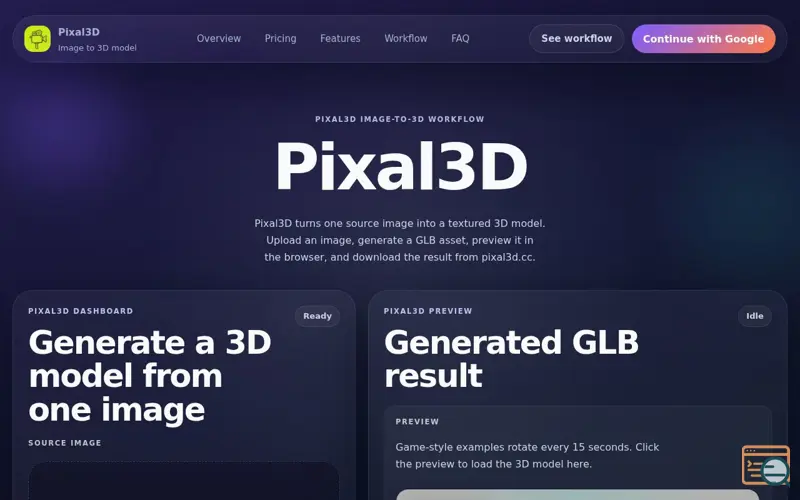 Screenshot of Pixal3D
