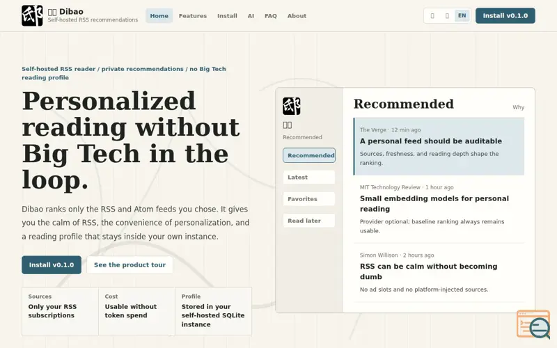Screenshot of Dibao